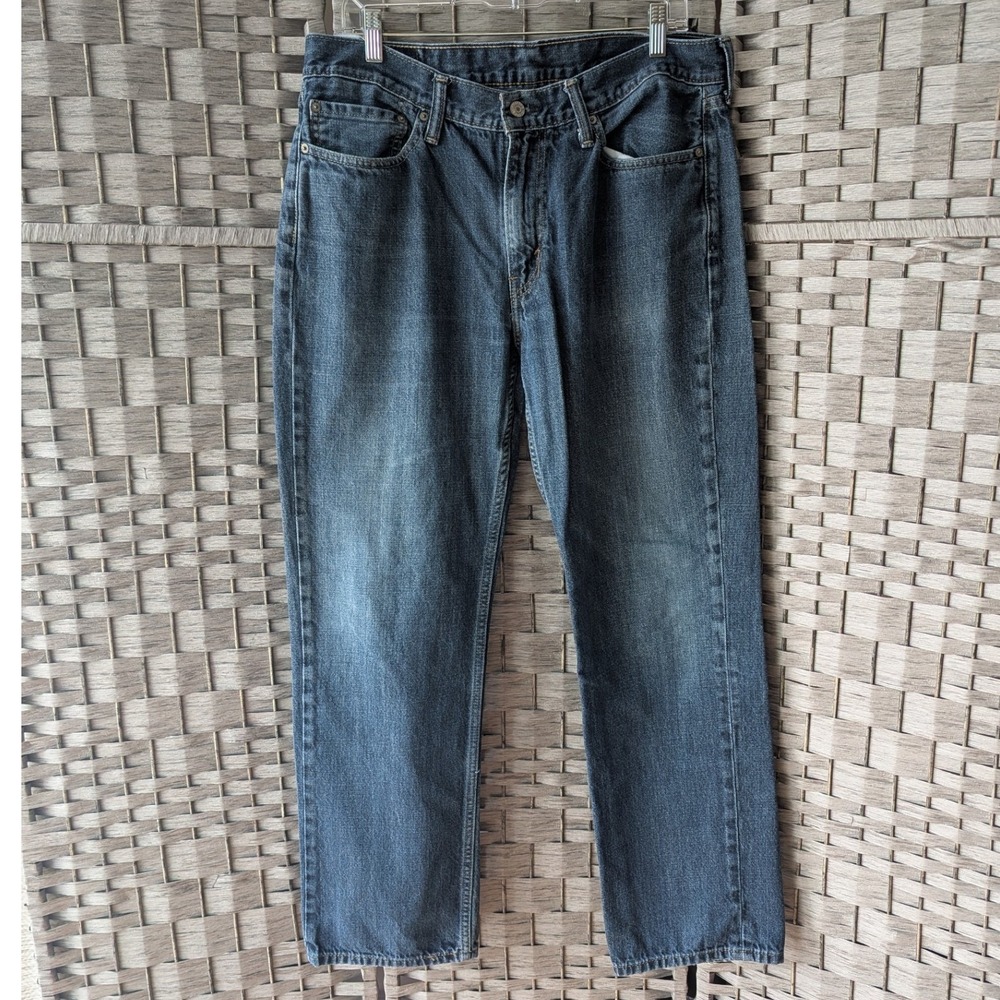 Levi's 514 Straight Fit Jeans Blue‎ Medium Wash Denim Sz W36 L32 Casual Classic